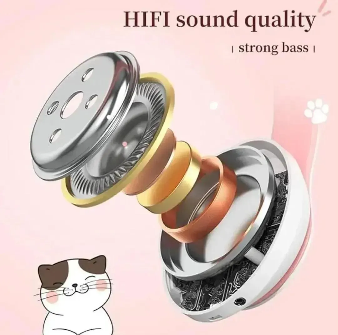 Cat Ear LED Headphones Multicolor ABS for Teens Young Adults - Image 6