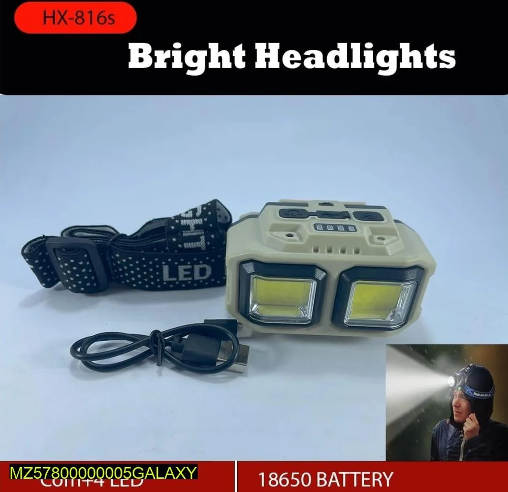 Waterproof Rechargeable Head LED Light, White - Image 6
